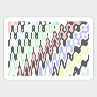 Vertical waves, irregular shapes in soft colors Sticker